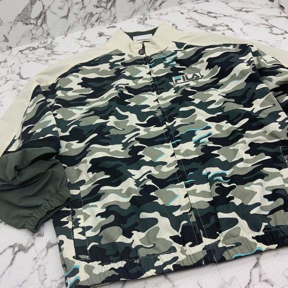 Men's Fila Marshall Camouflage Full Zip Track Jacket - Picture 2 of 3